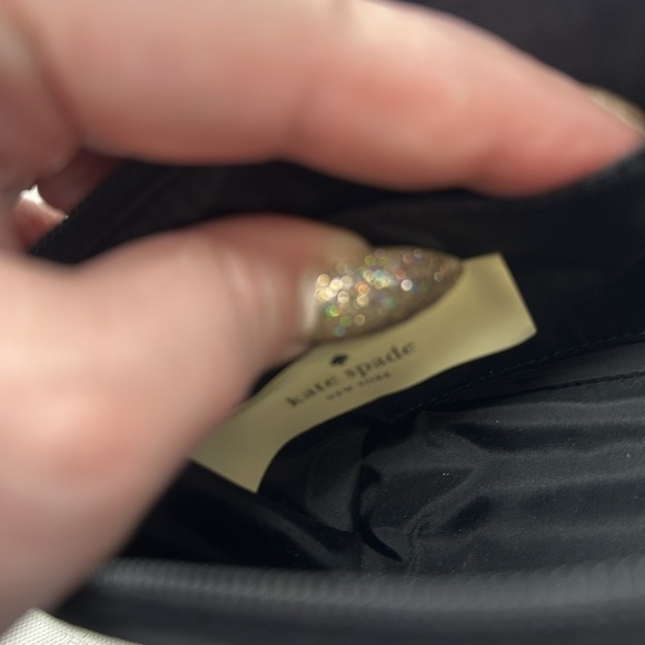 KATE SPADE New York Greta Court Glitter Cosmetic Bag BLACK NEW - Picture 9 of 11